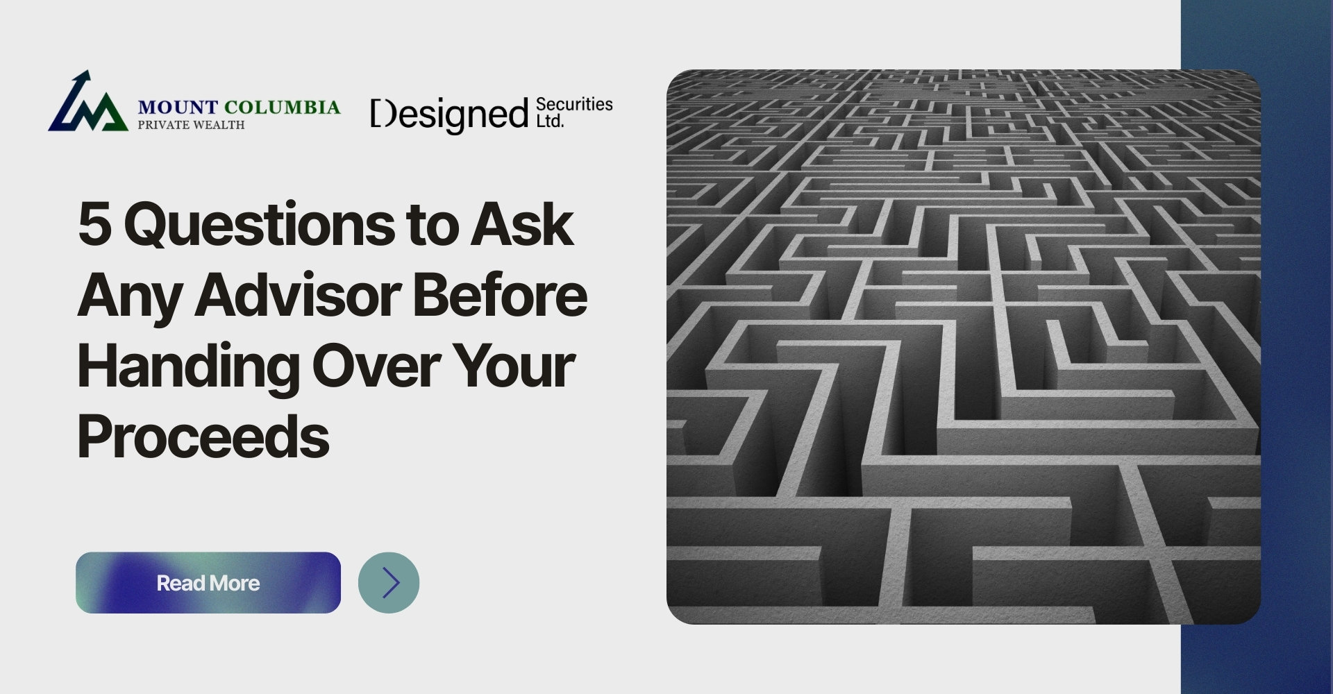 Mount Columbia Private Wealth investment advisor