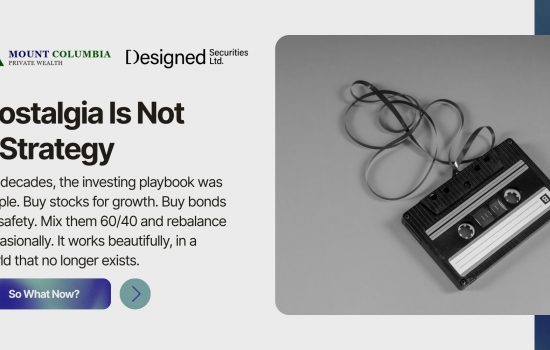 Mount Columbia Private Wealth nostalgia is not a strategy 60-40 portfolio